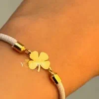 دستبند طلا طرح شبدر