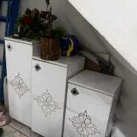 جا کفشی سه تایی سفید برای جهیزیه