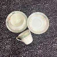 دو جفت فنجان نعلبکی قهوه خوری ژاپنی قدیمی|کلکسیون اشیاء عتیقه|رشت, گلباغ نماز|دیوار