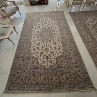 سه تخته فرش کاشان گل ابریشم 6 متری