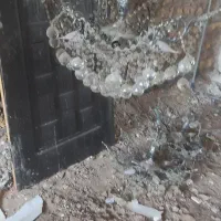 سه عدد لوستر برنز(6شاخه)با گوی کریستالی