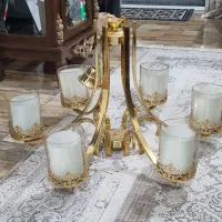 لوستر ۶ شاخه طلایی