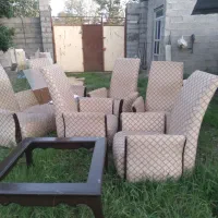 مبل به همراه جلو مبلی|مبلمان خانگی و میز عسلی|خمام, |دیوار