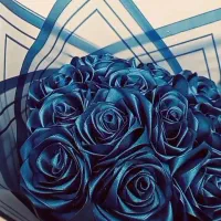 رز روبانی دسته گل باکس گل بوکت تک شاخه|گل مصنوعی|میانه, |دیوار