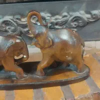 مجسمه چوبی فیل تایلندی|کلکسیون اشیاء عتیقه|تهران, دروس|دیوار