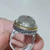 انگشتر نقره ۹۲۵ با سنگ ناب دُر نجف|جواهرات|بندر دیر, |دیوار