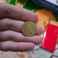 دینار طلای اصیل قرن اول هجری با خط کوفی