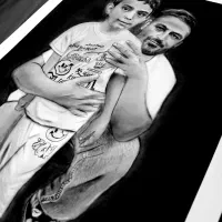 سفارش چهره نقاشی سیاه قلم|تابلو، نقاشی، عکس|شهریار, کهنز|دیوار