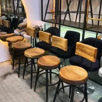 فروش صندلی اپن مدل ویهان چوب گردو با گارانتی