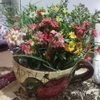 گل و گلدان طرح فنجون درحدنو