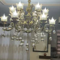 لوستر برنجی ۱۲ شعله