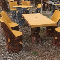 میز و صندلی و کباب پز بتنی|میز و صندلی غذاخوری|طاهرگوراب, |دیوار