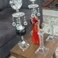شمعدان و گلدان اصل کریستال چک