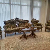 مبلمان استیل 9نفره و راحتی 5نفره شیک|مبلمان خانگی و میز عسلی|تنکابن, |دیوار