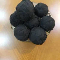 کاموا مشکی خارجی محکم گلوله شده