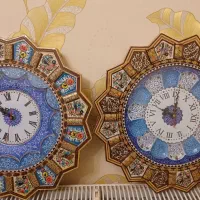 ساعت دیواری خاتم کاری ۲عدد
