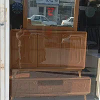 ست بی‌نظیر آینه کنسول و میز تلویزیون وکیوم و چوب