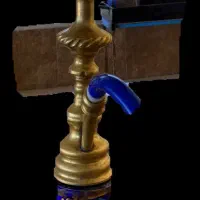 قلیان تنه برنج شیشه سه پوست