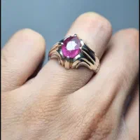 انگشتر یاقوت سرخ اصل افریقا رکاب نقره دستساز