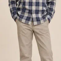 ست پیراهن چهارخونه و شلوار ‌‌کتان