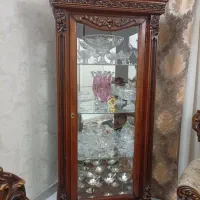 ویترین بوفه منبت کاری  چوب گردو