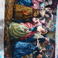 تابلو فرش دستباف چله ابریشم