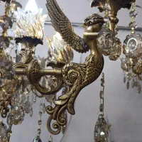 لوستربرنزی ده شاخه بیست لاله|لوستر و چراغ آویز|اردبیل, |دیوار