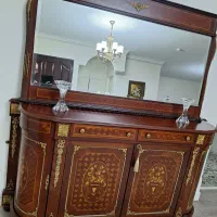 اینه کنسول  چوب وبرنز