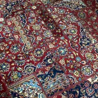فرش دستباف گرد لاکی کلاژ