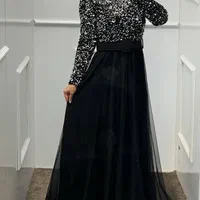لباس مجلسی مخملی دامن تور تا سایز 60 کد 20362|لباس|تهران, امام زاده حسن|دیوار
