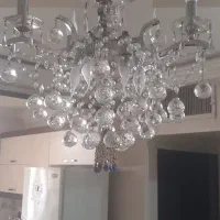 لوستر پنج شاخه کریستال