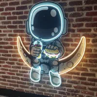 نئون فلکسی نیون ال ای دی|فروشگاه و مغازه|قم, دروازه چوبی|دیوار