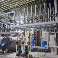 لوله‌کشی موتورخانه گرمایش کف استخر جکوزی پمپ اب