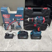 دریل شارژی 88 ولت براشلس صنعتی باس دوباطری