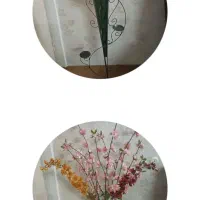 دو عدد گل با پایه