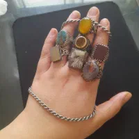 انگشتر و گردنبند نقره