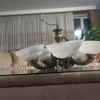 لوستر برنجی ۵ شعله سالم