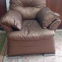 مبل تک نفره چرم دو عدد