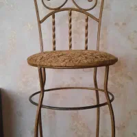 ۲ عدد صندلی فرفورژه بلند