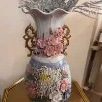 گلدان چینی گل برجسته ژاپنی آنتیک (ایراد دار )|صنایع دستی و سایر لوازم تزئینی|کرج, جهان‌شهر|دیوار
