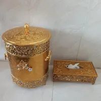 جا دستمال کاغذی و سطل دردار.رنگ ثابت