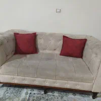 مبل راحتی همراه جلومبلی و3عددعسلی|مبلمان خانگی و میز عسلی|رشت, علی آباد|دیوار