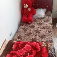 تخت یکنفره دخترانه بسیار زیبا  با تشک|تخت و سرویس خواب|سیاهکل, |دیوار