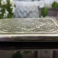 جعبه سیگار جا سیگاری نقره عتیقه