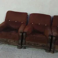 مبل قهوه ای رنگ|مبلمان خانگی و میز عسلی|کازرون, |دیوار