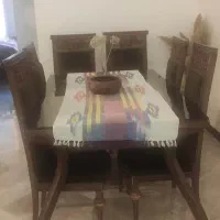 میز و صندلی نهارخوری چوبی شش نفر در شهرک سروازاد|میز و صندلی غذاخوری|تهران, آزادشهر|دیوار