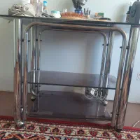 میز شیشه ای ۳طبقه