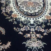 روفرشی مخمل سرمه ای کرم دو رویه در حدنو