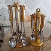 دوتاست کفگیر  ملاقه‌استیل‌عالی‌جهیزیه‌ارزان‌باکلاس