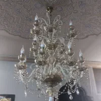 لوستر قدیمی ۱۲ شاخه ،۲ طبقه ،کلکسیونی|لوستر و چراغ آویز|اصفهان, محله اسلامی|دیوار